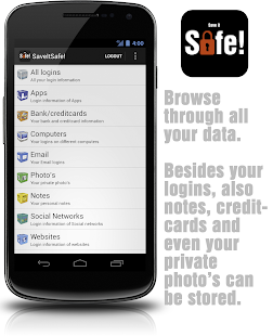 Free SaveItSafe! Password manager APK for Android