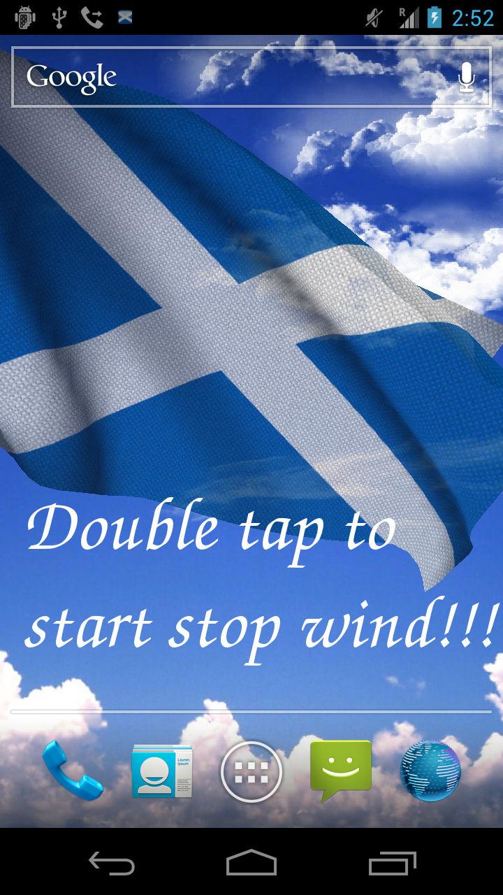 Android application 3D Scotland Flag + screenshort