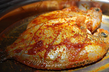 Pearl spot fish rub with masala