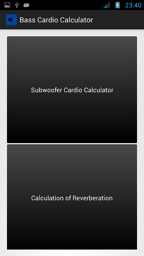 Android application Bass Cardio Calculator (RT) screenshort