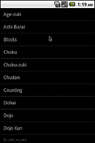 Android application Karate screenshort