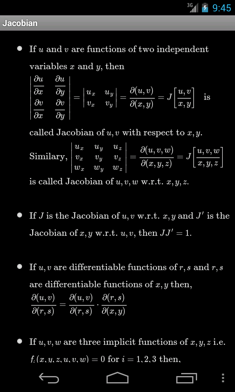 Engineering Maths Formulas Pro Screen 3