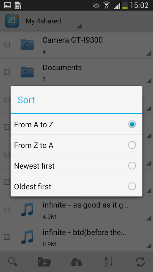 4shared PRO:download ficheiros - screenshot
