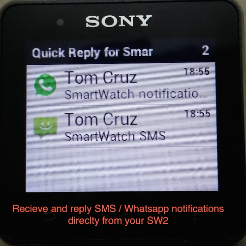 Android application Quick Reply for SmartWatch 2 screenshort