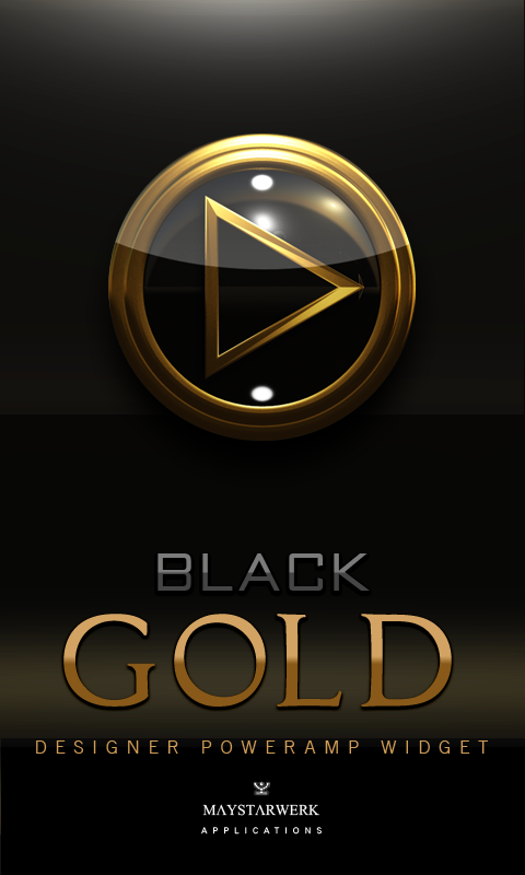 Poweramp Widget blackgold Screen 3