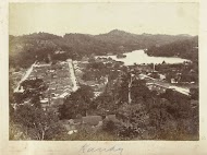 Zicht over de stad Kandy, gezien vanaf een hoger gelegen gedeelte