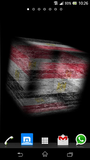 3D Egypt Cube Flag LWP