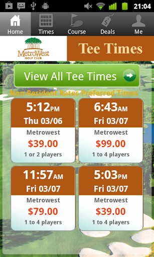 Metrowest Golf Tee Times