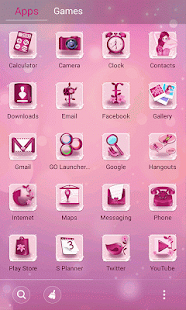  Rosa Menina GO Launcher: miniatura da captura de tela  