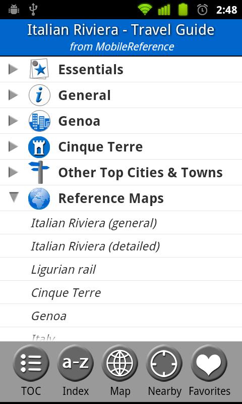 Italian Riviera &amp; Liguria Screen 1