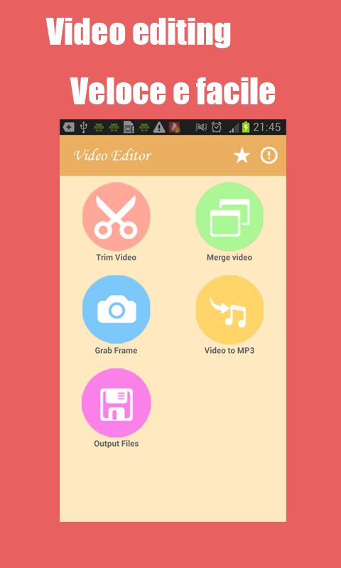 Android application Video Editor screenshort