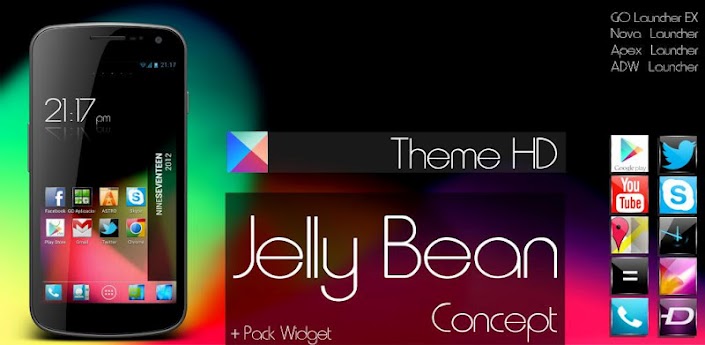 Jelly Bean HD Theme 5 in 1,download,free,android,apk,apps