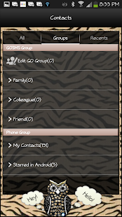 GO SMS - Tiger Owl Screenshots 3