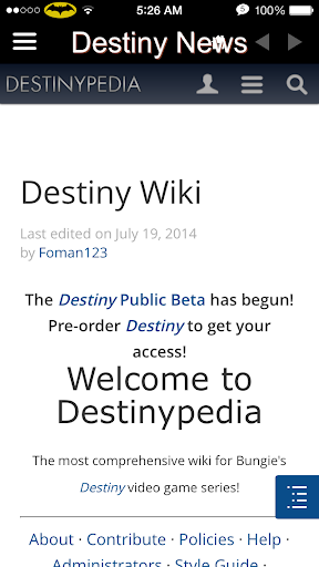 Destiny News