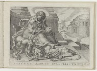 Marcus de evangelist schrijft zijn evangelie