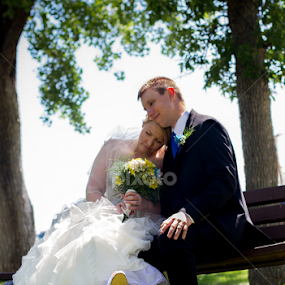 The Waltons by Rob Casey - Wedding Bride & Groom
