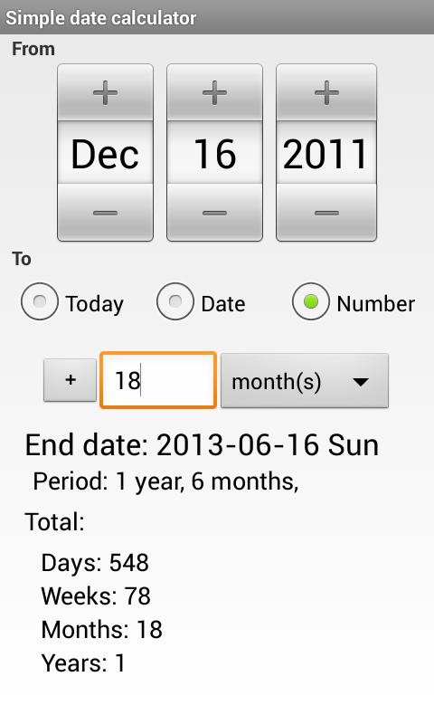 Date To Date Calculator