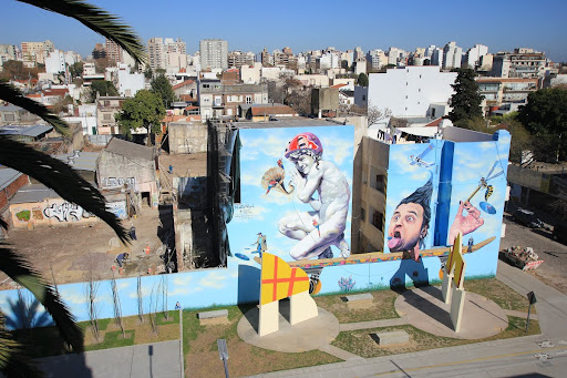 Martin Ron mural in Villa Urquiza, Buenos Aires (2013)