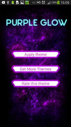 GO Keyboard Purple Glow Theme