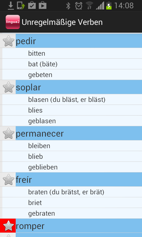 German Irregular Verbs Tutor - Android Apps on Google Play