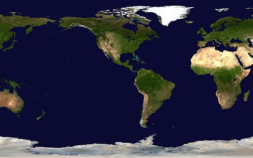 World map - US centered