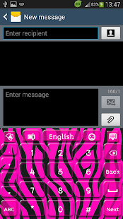 GO Keyboard Pink Zebra Screenshots 11