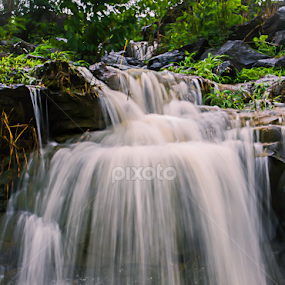 Waterfall_02 by Vyom Saxena - Nature Up Close Natural Waterdrops