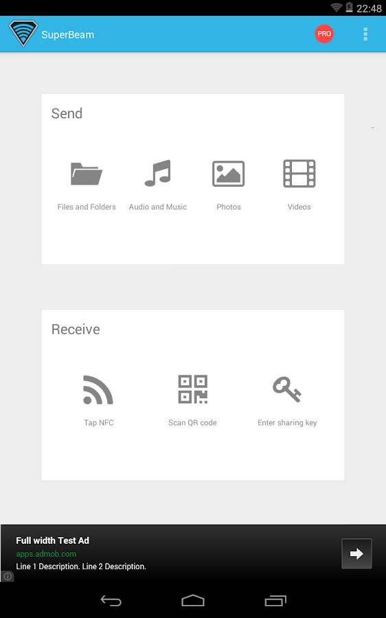 SuperBeam | WiFi Direct Share - screenshot