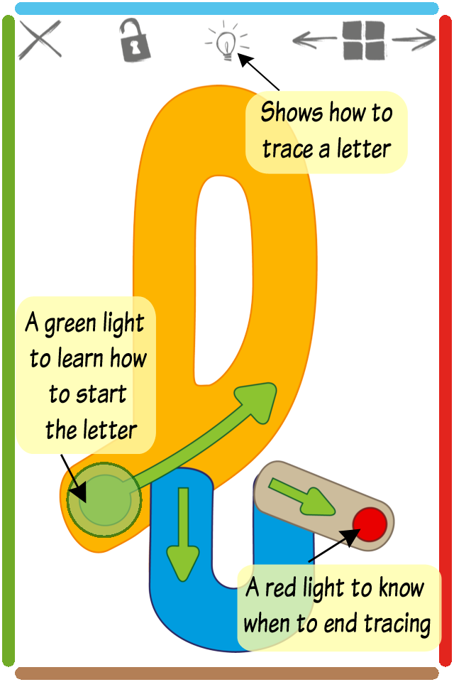 Android application I learn cursive writing screenshort