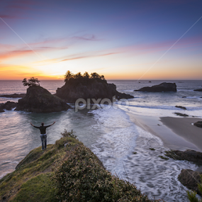 Overlook at Thunderrock cove by Nick Page - Landscapes Waterscapes