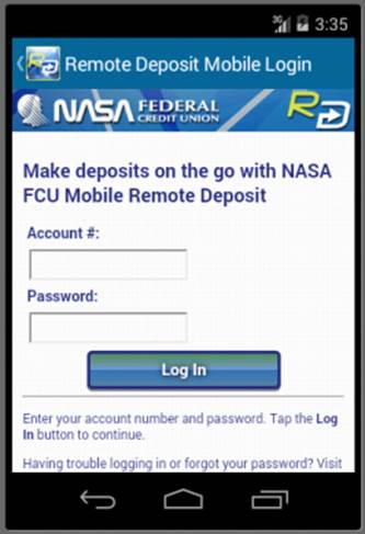 NASA FCU Mobile Remote Deposit