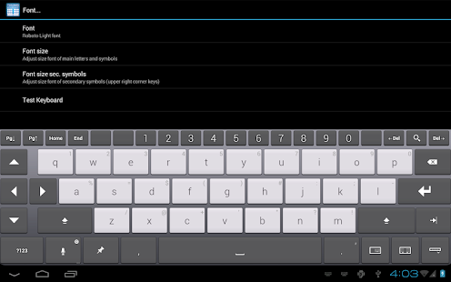 Thumb Keyboard Screenshot