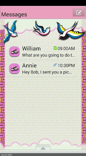 PrettyBirds GO SMS THEME