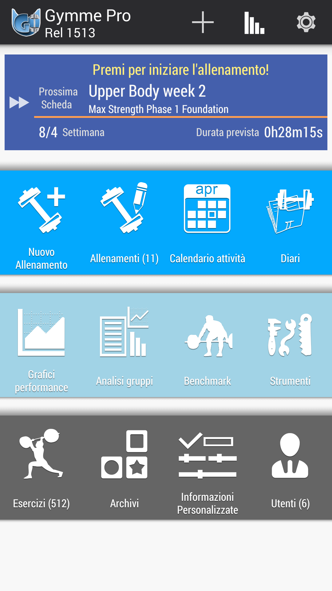 Android application Gymme - Gym Personal Trainer screenshort