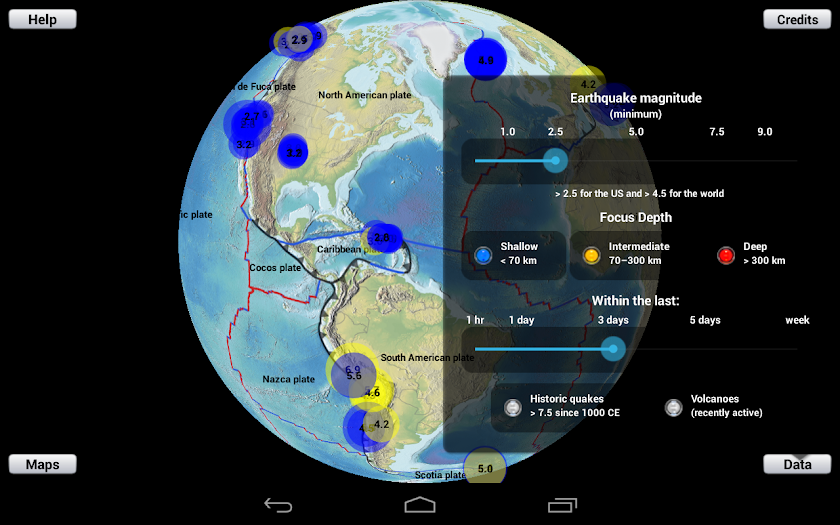 Earthquake Finder Screen 3