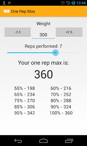 One Rep Max