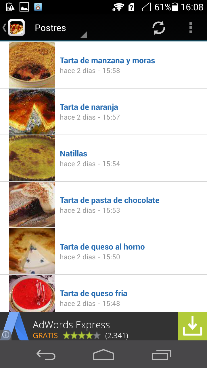 Recetas de cocina Screen 2