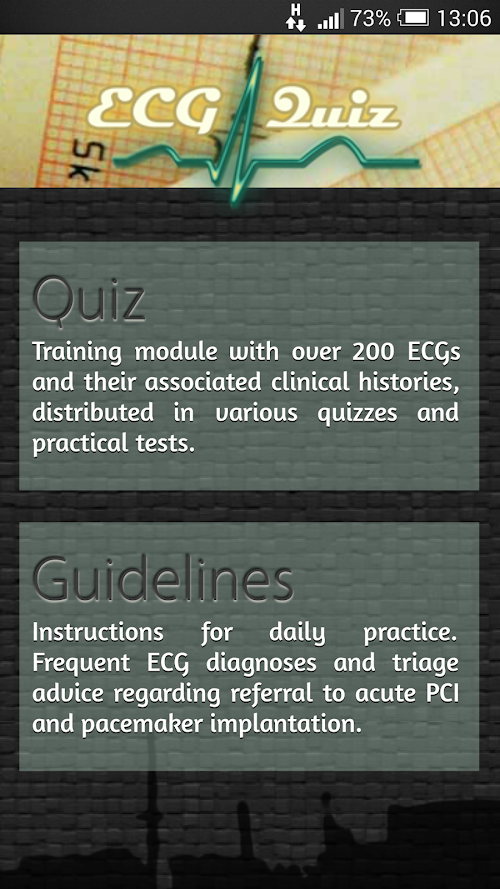 Android application ECG Quiz screenshort