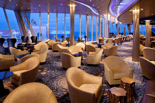 Allure-of-the-Seas-Viking-Crown - When cocktail hour arrives, kick back and take in the views at the van Goghesque Viking Crown Lounge on Allure of the Seas.