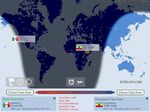 Jet Lag Manager World Clock