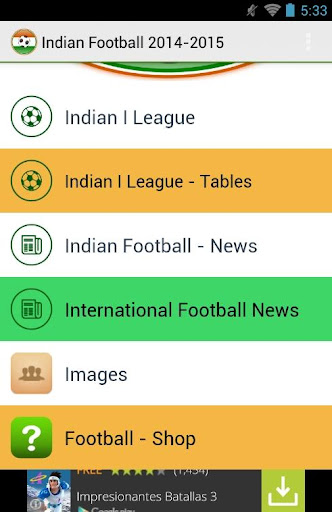 【免費運動App】Indian Football 2014-2015-APP點子