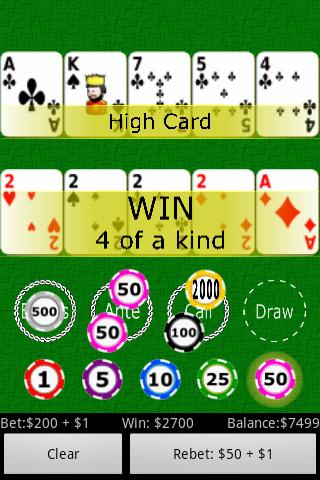 Oasis Poker Screen 2
