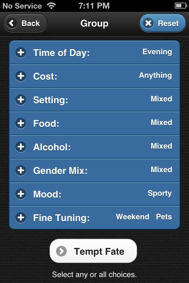 Fate App Screen 2