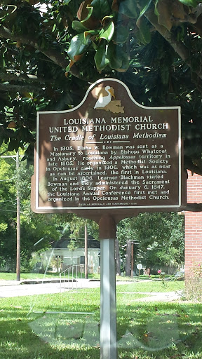 Louisiana Memorial United Methodist Church Plaque