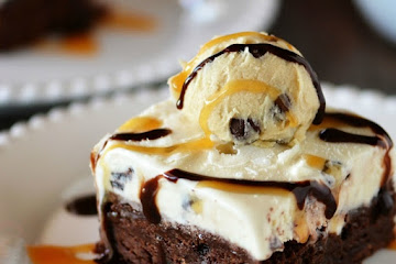 Cookie Dough Ice Cream Brownie Bars