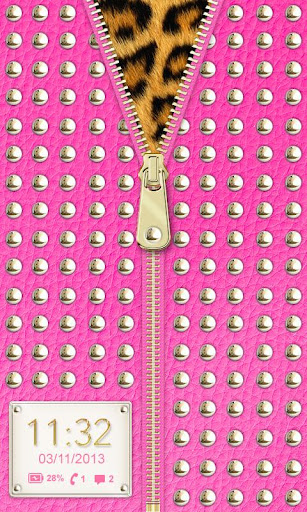 【免費個人化App】☀ Hot Pink Studded Zipper ☀-APP點子