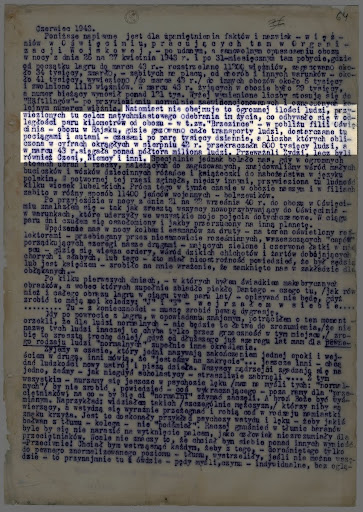 Pages from Witold’s report of 1943