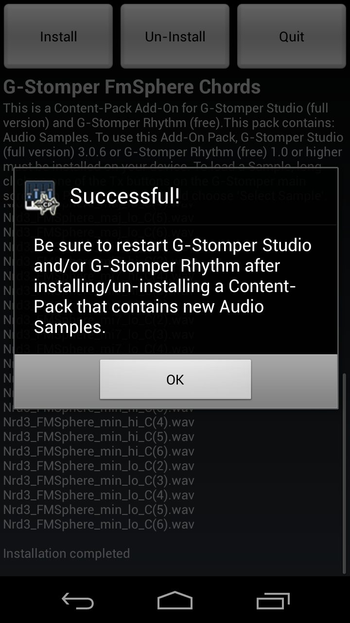 G-Stomper FmSphere Chords Screen 2
