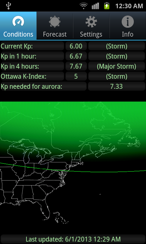 Aurora Alert Screen 2
