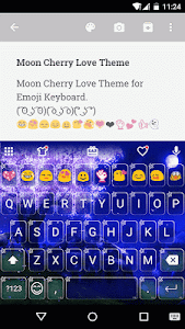 Moon Cherry Emoji Keyboard screenshot 0